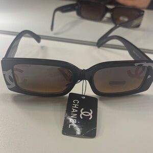 CHANEL Black and Brown Gradient Sunglasses
